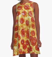 Pizza A-Linien Kleid