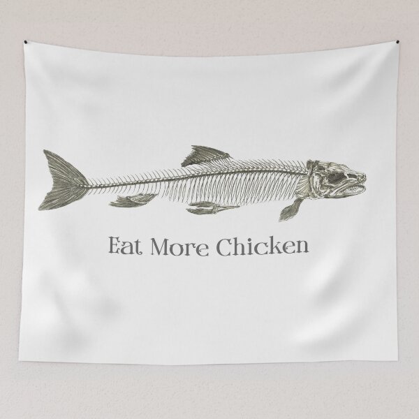 Item preview, Fishbone Vintage Eat More Chicken designed and sold by Karbast.
