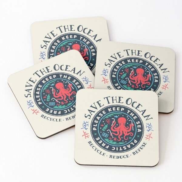 Item preview, Save The Ocean - Please Keep the Sea Plastic Free - Octopus Scene designed and sold by Bangtees.