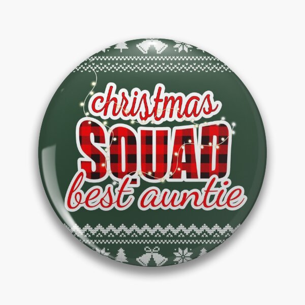 Item preview, Christmas Squad Red Plaid Ugly Christmas Sweater Family Funny Pajamas For Auntie designed and sold by JooArtPrints  ★★★★★.