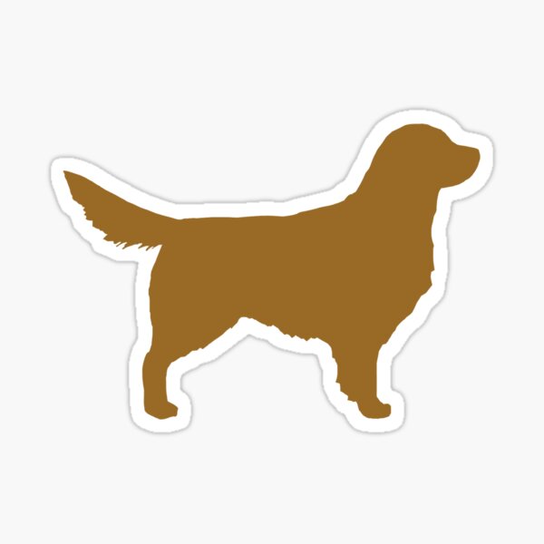Golden Retriever Silhouette(s) Sticker