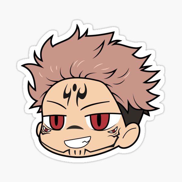 Jujutsu Kaisen Sukuna Chibi Head Sticker For Sale By Chibicheems My ...