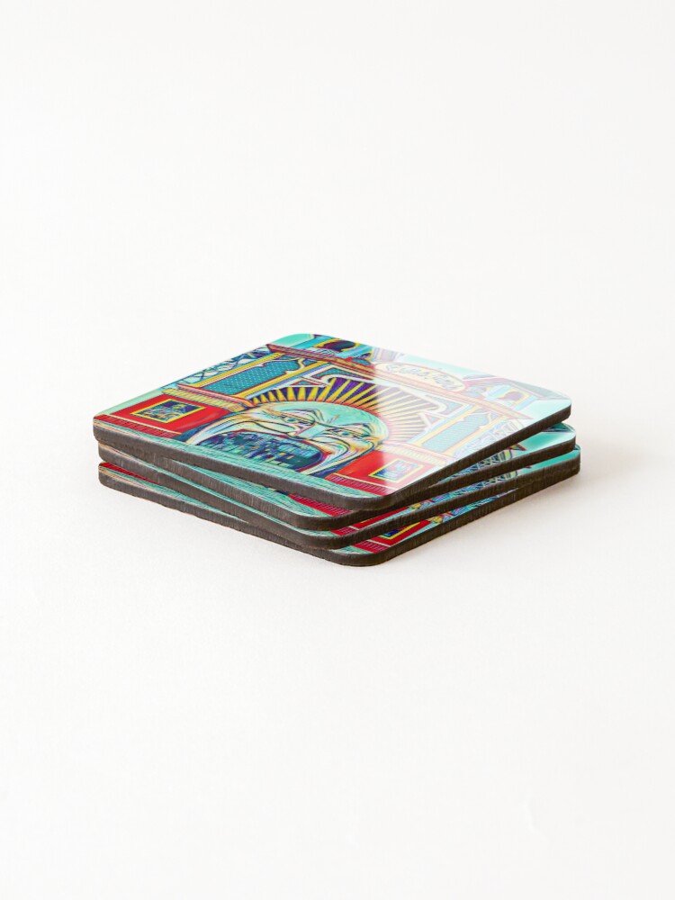 Thumbnail 4 of 5, Coasters (Set of 4), Luna Park Melbourne designed and sold by RandaRubyRed.