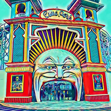 Artwork thumbnail, Luna Park Melbourne by RandaRubyRed