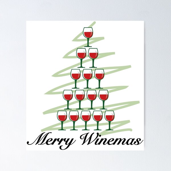Item preview, Merry Winemas- Wine Glass Christmas Tree Sticker designed and sold by ConceptLT.