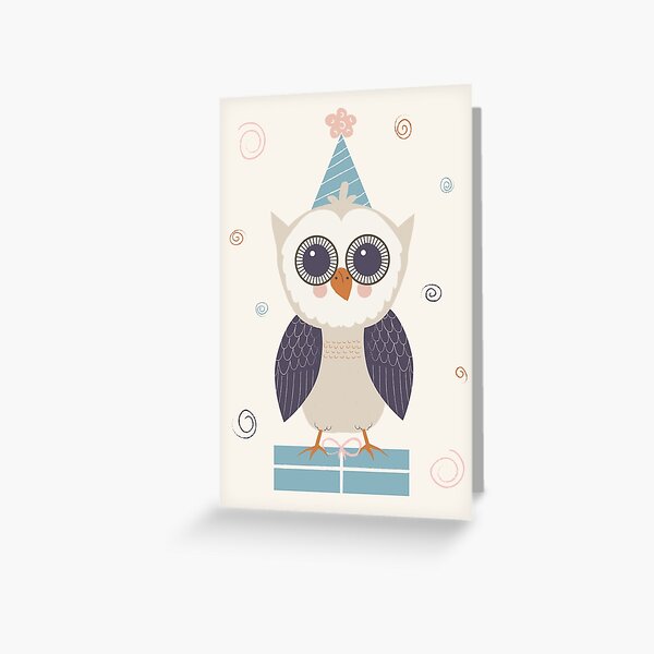 Birthday Owl Greeting Card