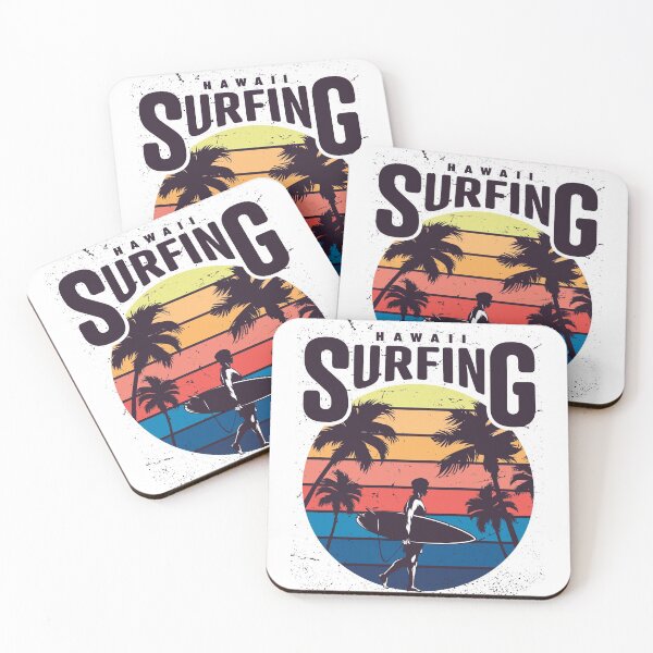Item preview, Retro Cool Colorful Vintage Hawaii Surfing designed and sold by Merch Extreme.