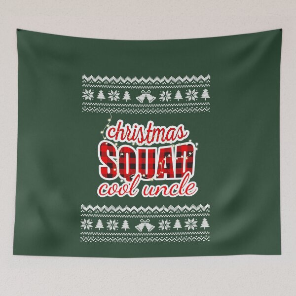 Item preview, Christmas Squad Red Plaid Ugly Christmas Sweater Family Funny Pajamas For Uncle designed and sold by JooArtPrints  ★★★★★.