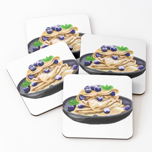 Item preview, Blueberry Crepes with Mint Leaves - Crepes - Desert designed and sold by BunnyBizarre.