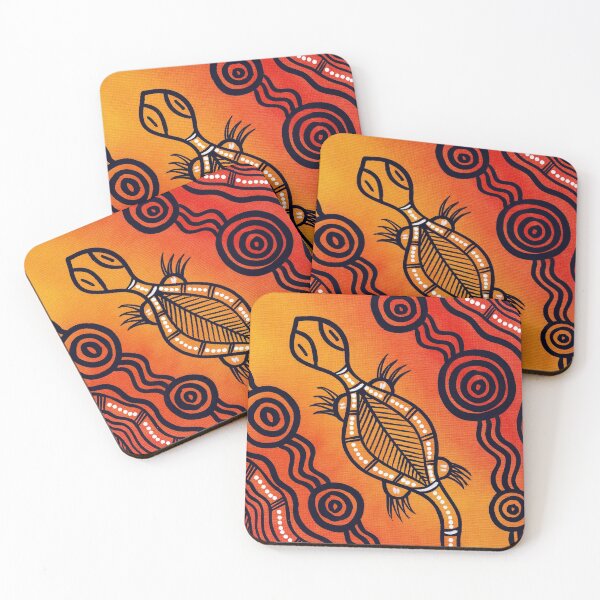 Item preview, Authentic Aboriginal Art - Goanna designed and sold by HogarthArts.