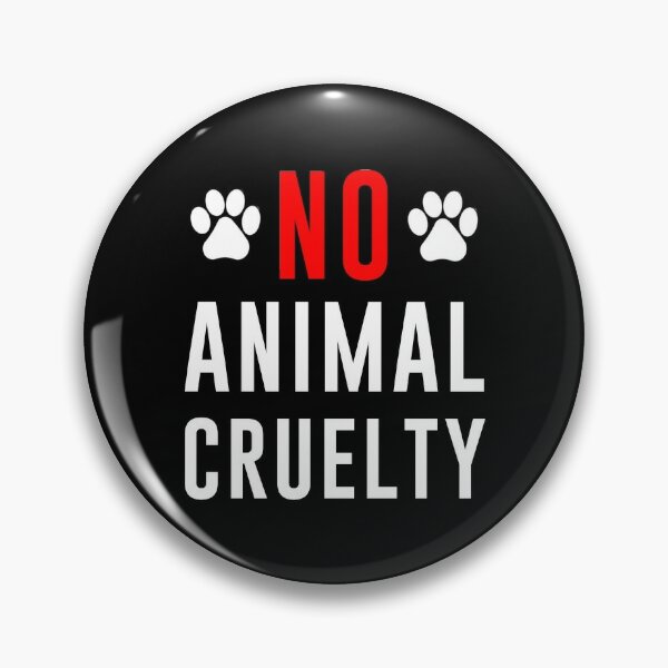 Hippowarehouse Stop Animal Testing Badge Pin
