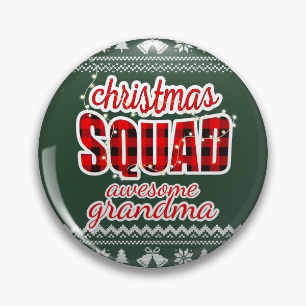 Item preview, Christmas Squad Red Plaid Ugly Christmas Sweater Family Funny Pajamas For Grandma designed and sold by JooArtPrints  ★★★★★.