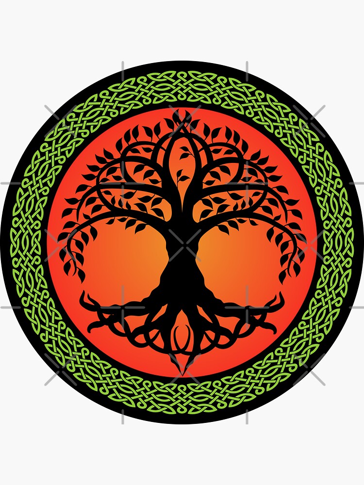 Conjunto De 6 Patrón De Punto De Cruz De árbol De La Vida Celta, Patrón De Punto De Cruz De Acuarela, Bordado De Vivero De Mandala Colorido, Punto De Croix - España