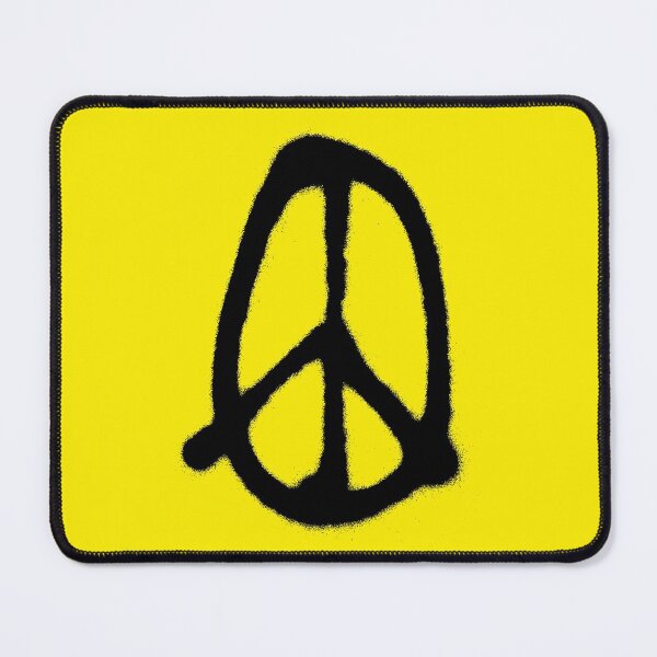Item preview, peaster egg - heyK's peaceful easter egg in black on yellow designed and sold by HeyK.