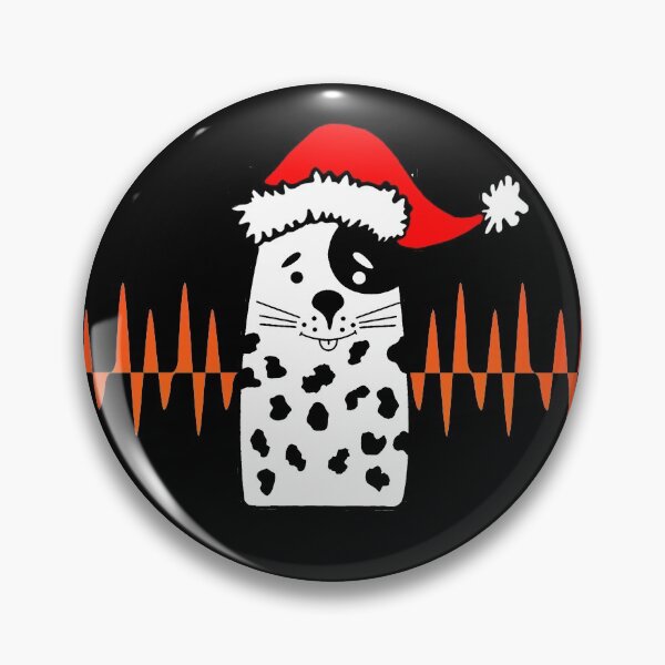 Artikelvorschau, Hund im Weihnachtsmützen-Herzschlag-Design entworfen und verkauft von Joolsd.
