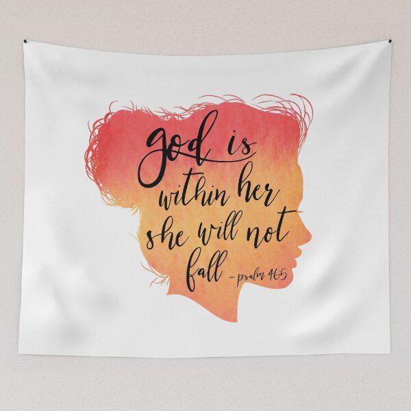 Item preview, Christian Verse - God is within her, she will not fall - Psalm designed and sold by JacquelineLim.