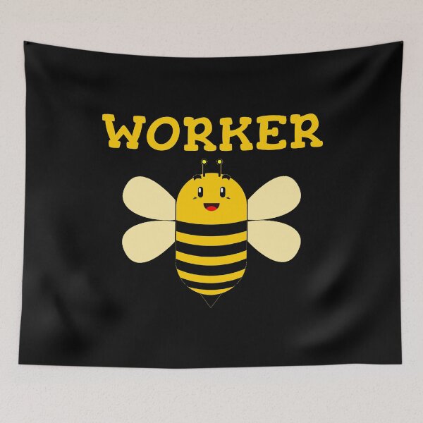 Item preview, Worker Bee Funny Beekeeping Text Graphic design designed and sold by TopRatedDesigns.
