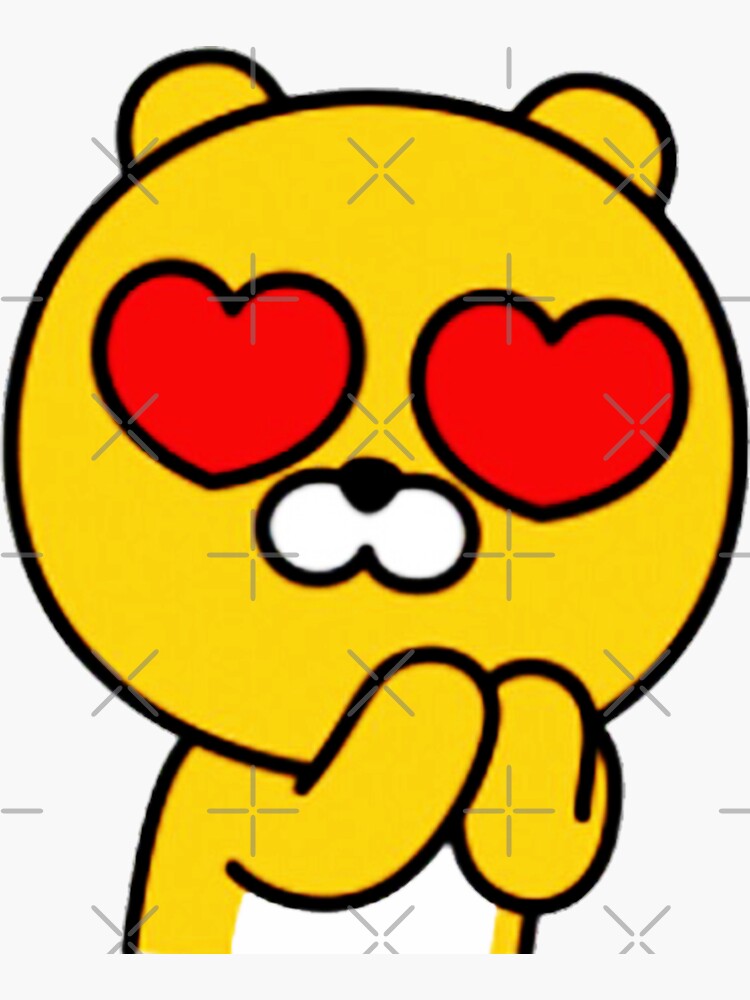 Kakaotalk Friends Hello Ryan Heart Eyes Sticker For Sale By Jgillisantonio Redbubble 3880