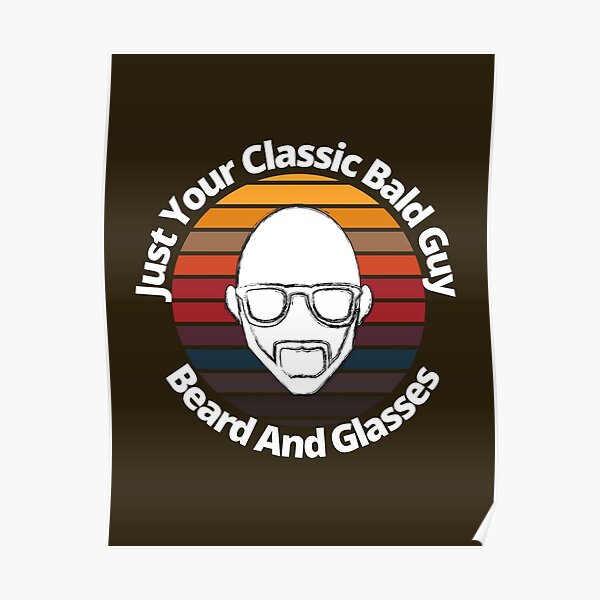 "Glatze Geburtstag, Glatze mit Bart und Brille, Geburtstag, Lustig