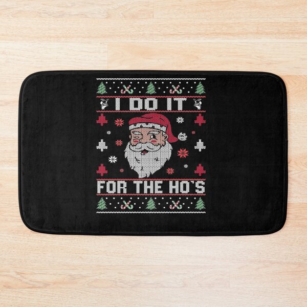 Item preview, I Do It For The Ho's, Rude Offensive Christmas Santa Sweater designed and sold by IonMititelu.