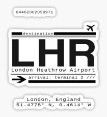 LHR London Heathrow Airport Call Letters Sticker
