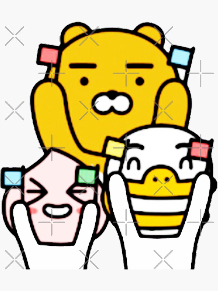 Kakaotalk Friends Tube Apeach And Ryan Trio Sticker For Sale By Jgillisantonio Redbubble 5760