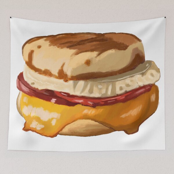Item preview, Breakfast Muffin - Egg Cheese Tomato Muffin designed and sold by BunnyBizarre.