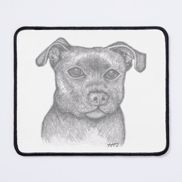 Item preview, Staffy Dog Pup Drawing designed and sold by StaffyDognCo.