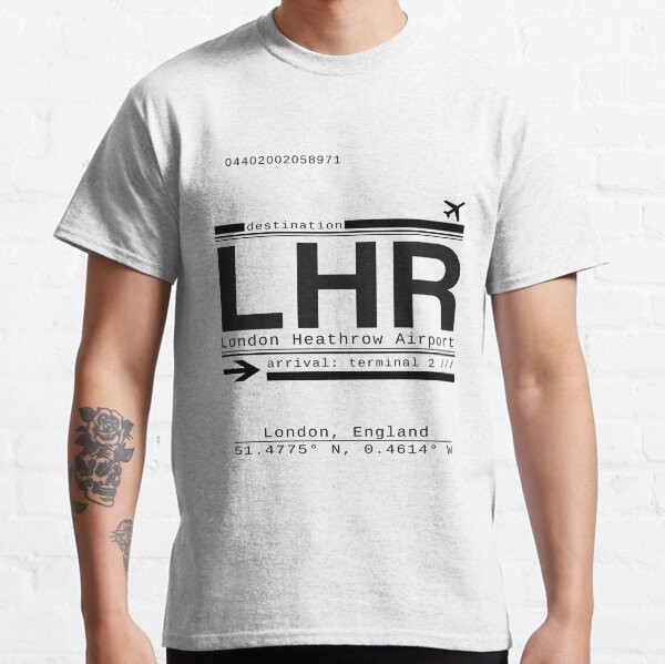 LHR London Heathrow Airport Call Letters Classic T-Shirt