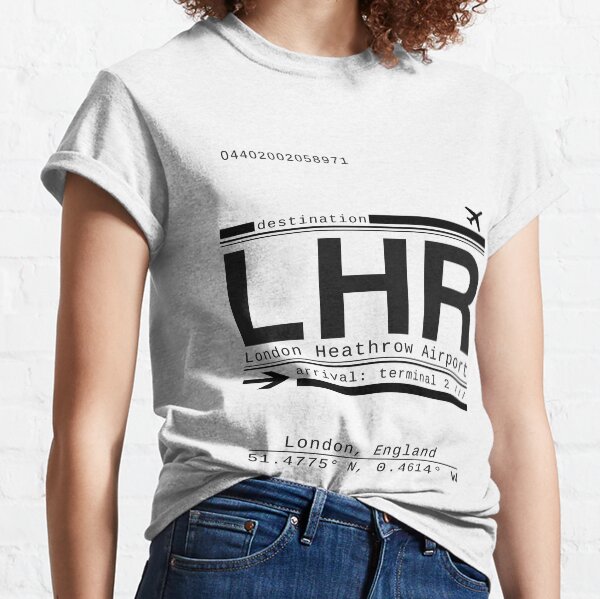LHR London Heathrow Airport Call Letters Classic T-Shirt