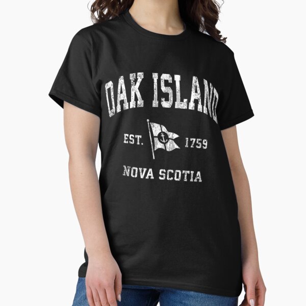Vista previa del artículo con la obra «Oak Island Canada Bandera de ancla de barco náutico vintage Deportes», diseñado y vendido por Carolwright-CA.