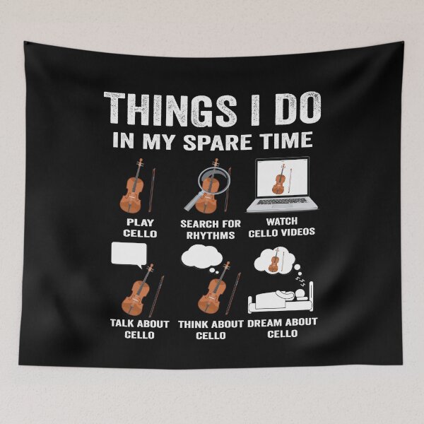 Item preview, Cello Violin musician cellist Things I do in my spare time cello tee shirts cello t shirt music t shirts cello designed and sold by jojocat90.