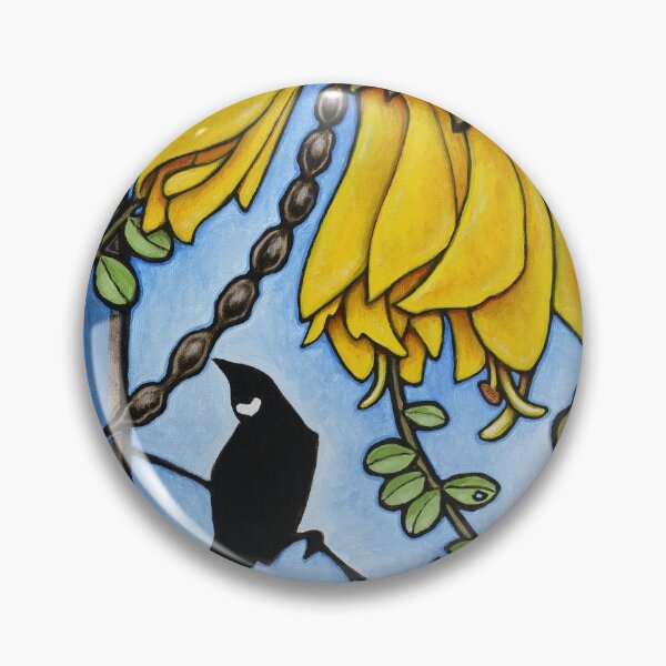 Item preview, Tui in the kowhai tree designed and sold by AprilAppleArt.