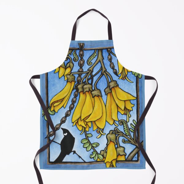 Item preview, Tui in the kowhai tree designed and sold by AprilAppleArt.