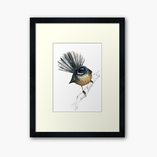Item preview, Mr Pīwakawaka -Fantail , New Zealand native bird designed and sold by EmilieGeant.