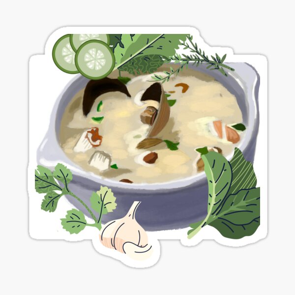 Clam Soup - Clam Chowder - Delaware Clam Chowder Sticker