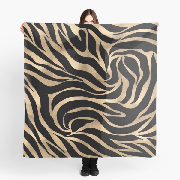 Item preview, Elegant Metallic Gold Zebra Black Animal Print designed and sold by NdesignTrend.