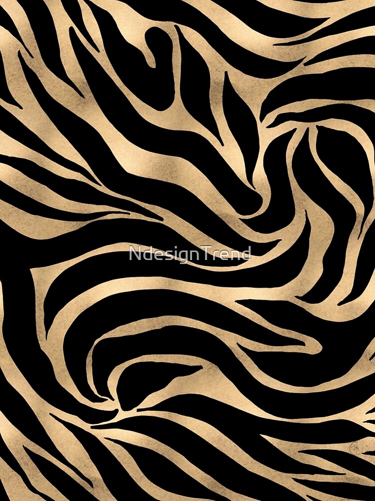 Elegant Metallic Gold Zebra Black Animal Print Zebra A-Line Dress Elegant Metallic Gold Zebra Black Animal Print Zebra A-Line Dress