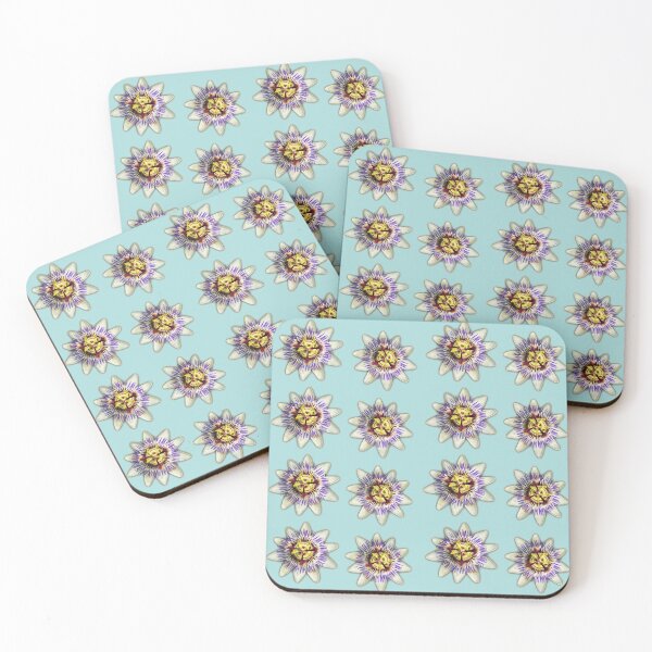 Item preview, A pattern of blue passionflower designed and sold by Bwiselizzy.