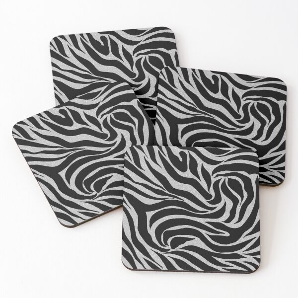 Artikelvorschau, Eleganter schwarzer Glitzer-Silber-Zebra-Tierdruck entworfen und verkauft von NdesignTrend.