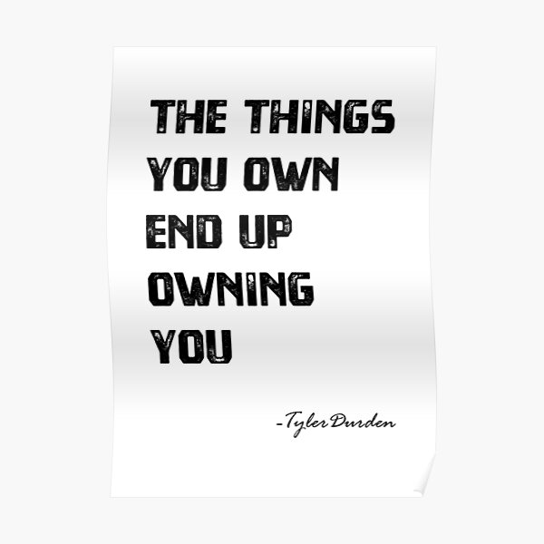 Posters Sur Le Theme Tyler Durden Redbubble
