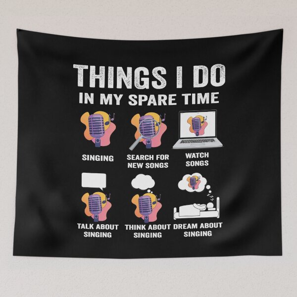Item preview, Things I do in my spare time singing lover player music fan designed and sold by jojocat90.