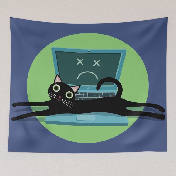 Item preview, Cat on laptop designed and sold by RGB-Ginger.