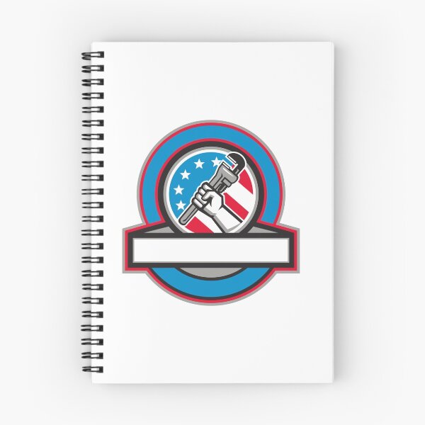 Item preview, Plumber Hand Pipe Wrench USA Flag Circle designed and sold by patrimonio.