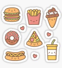 Kawaii Love Junk Food Doodles Sticker