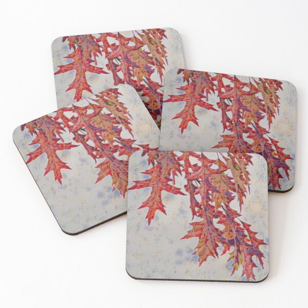 Item preview, Red oak leafes designed and sold by Ingrid Hütten.