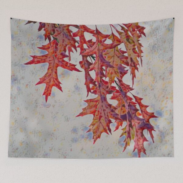 Item preview, Red oak leafes designed and sold by Ingrid Hütten.