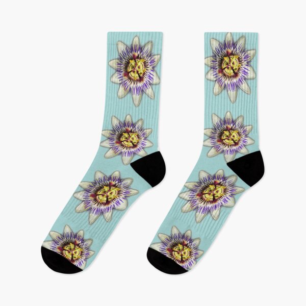 Item preview, A pattern of blue passionflower designed and sold by Bwiselizzy.