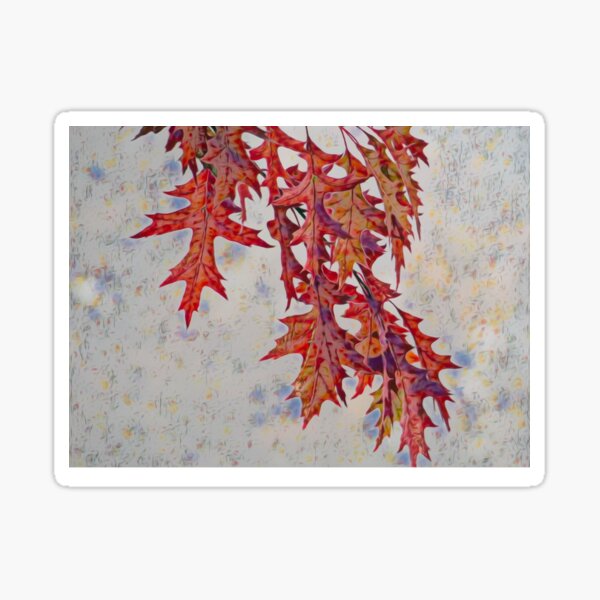 Item preview, Red oak leafes designed and sold by Ingrid Hütten.