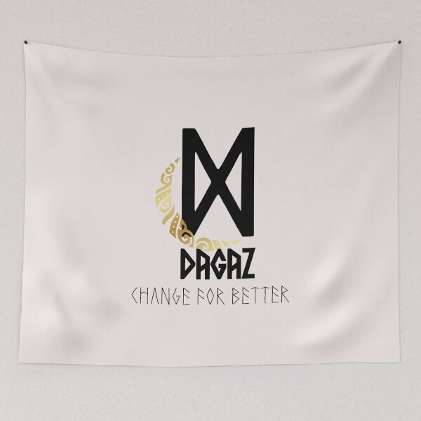 Item preview, Elder Futhark "DAGAZ" Rune with Crescent Moon designed and sold by LilysGoodies.